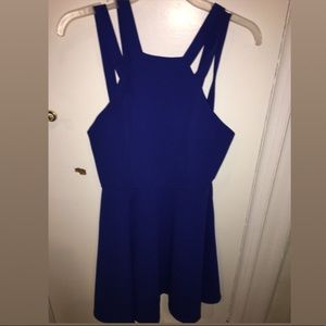 Fit n Flare Blue Dress